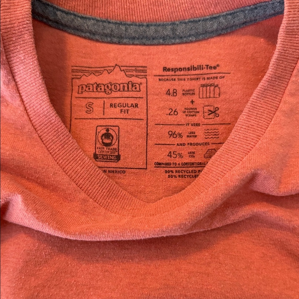 Patagonia Men’s Coral T-Shirt and Gray Shorts Set - Picture 3 of 4